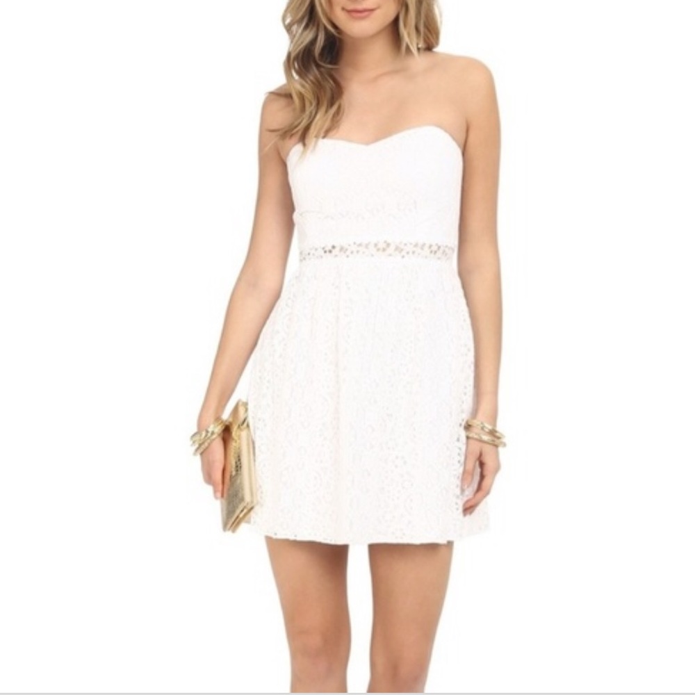 Strapless white Lily Pulitzer dress